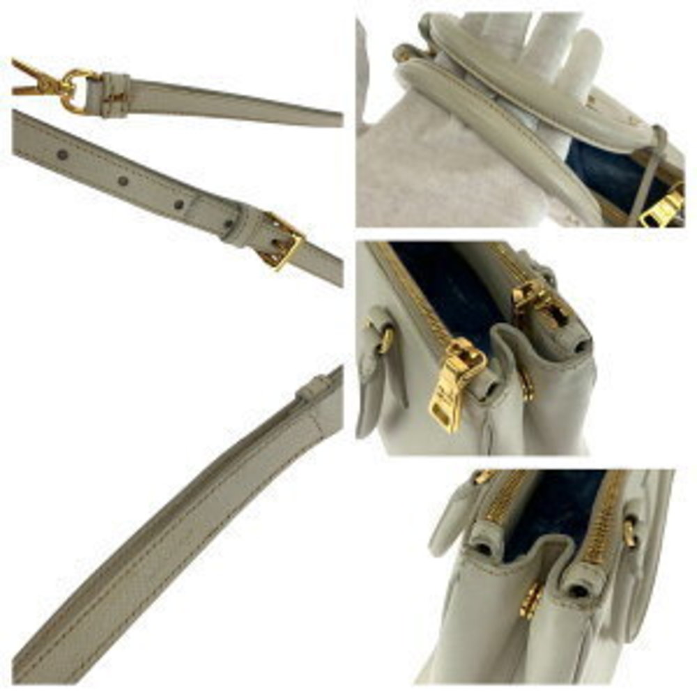 Prada Galleria Bag Triangular White Shoulder Leat… - image 4